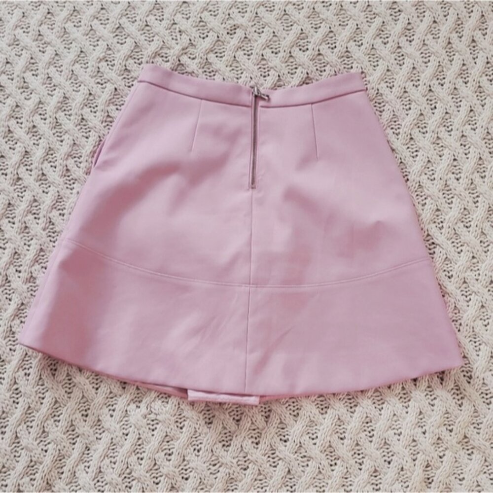 J CREW Pleated High Waisted Skater Skirt in Light Bubblegum Pink- Size 0…